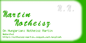 martin notheisz business card